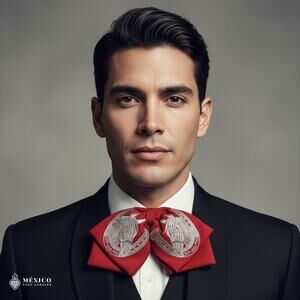 Mexican Embroidered Charro Moño – Traditional Mariachi Bow Tie